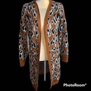 Day trip Leopard design Eyelas Cardigan sweater